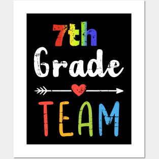 7th Grade Team Back To School Student Teacher Squad Posters and Art